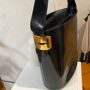 Vintage Gucci Patent Black Calfskin Bucket bag